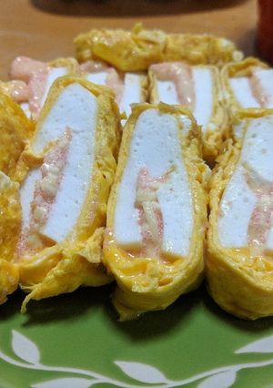 タラコチーズ入りはんぺん卵焼き-レシピのメイン写真