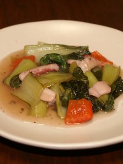 いかとチンゲン菜の甘酢あんかけ-レシピのメイン写真