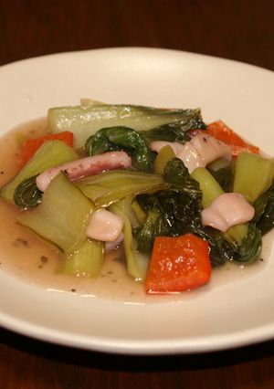 いかとチンゲン菜の甘酢あんかけ-レシピのメイン写真
