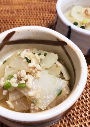 調味料2つ！大根と鶏そぼろのトロトロ煮♪-レシピのメイン写真