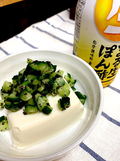 ゆかりきゅうりの冷ややっこ-レシピのメイン写真