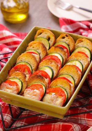 ズッキーニとトマトのチーズのオーブン焼き-レシピのメイン写真