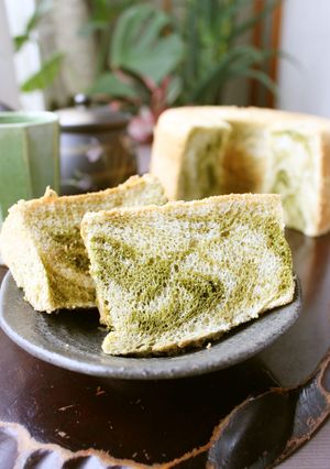 抹茶マーブルシフォン-レシピのメイン写真