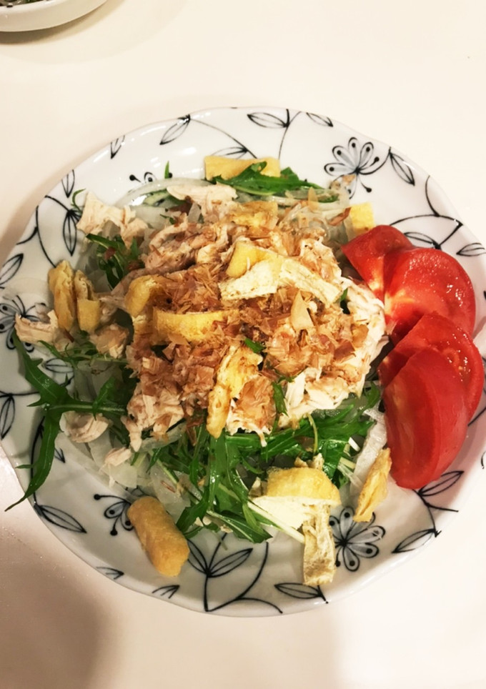 新玉ねぎと水菜の簡単ささみサラダ-レシピのメイン写真