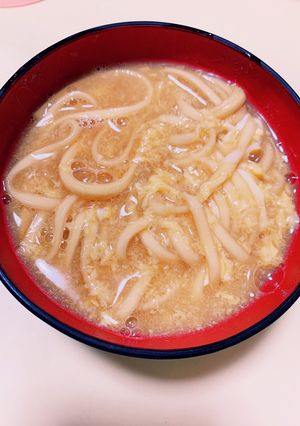 すぐできる！卵とじうどん-レシピのメイン写真