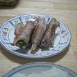 ゴボウとニラの豚肉巻き