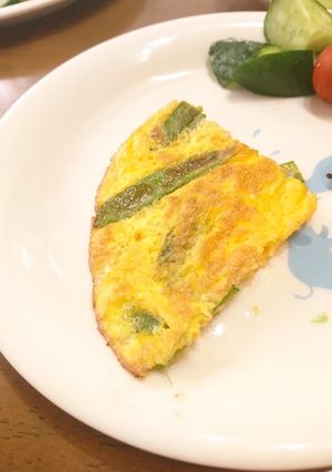 【ばーばのレシピ】きぬさやのたまご焼き-レシピのメイン写真
