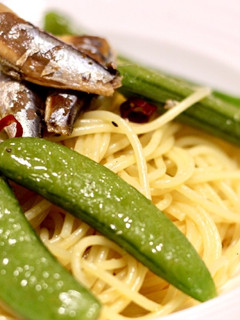 オイルサーディンとエンドウのパスタ-レシピのメイン写真