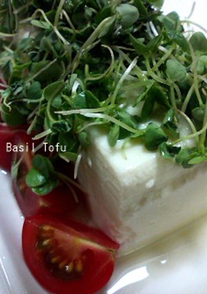 間引きバジル豆腐-レシピのメイン写真