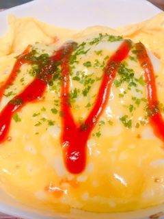 卵1個で♡とろとろオムライス-レシピのメイン写真