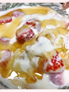 はちみつで♡いちごバナナヨーグルト*-レシピのメイン写真