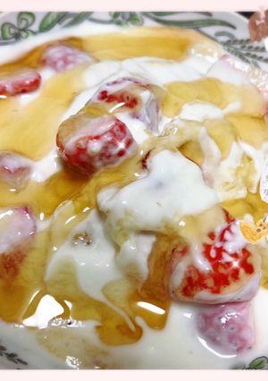 はちみつで♡いちごバナナヨーグルト*-レシピのメイン写真