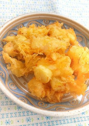 ホワイトアスパラと海老の掻き揚げ-レシピのメイン写真