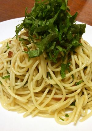 簡単 酒びたしオイルの大葉スパゲティ-レシピのメイン写真