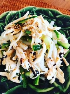 蒸し鶏と胡瓜の塩昆布サラダ-レシピのメイン写真
