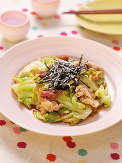キャベツと豚肉のさっぱり☆梅炒め-レシピのメイン写真