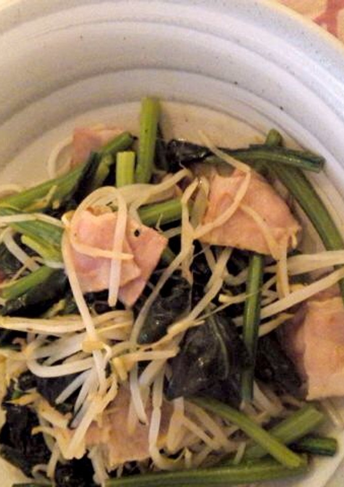 ベーコンと細もやしと青菜の炒め物-レシピのメイン写真