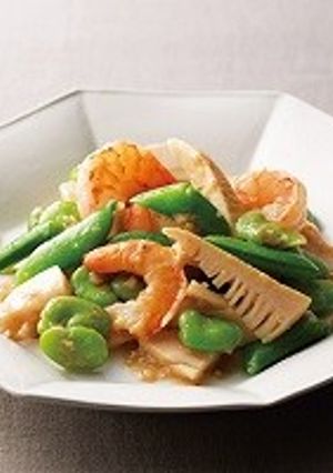 筍･海老･空豆のだしバター炒め-レシピのメイン写真