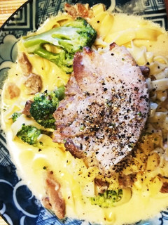 チャーシュー和風クリームパスタ-レシピのメイン写真