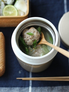レンジで♪エビ入り団子とキャベツのスープ-レシピのメイン写真