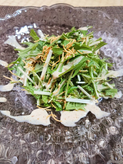 水菜のパリパリ胡麻サラダ*和えるだけ-レシピのメイン写真