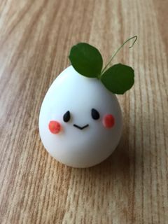 お弁当に!うずらの豆苗リボンちゃん-レシピのメイン写真