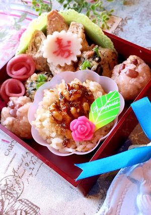 4月24日　ミニお重弁当　詰め方　その１-レシピのメイン写真