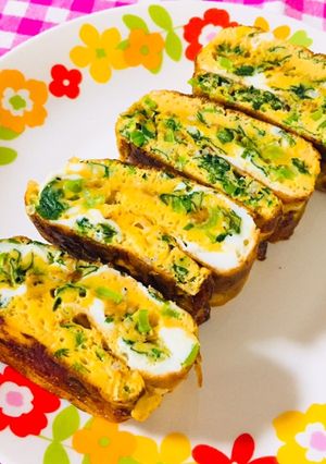 お弁当にどうぞ♬ 小松菜の卵焼き-レシピのメイン写真