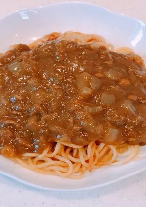 レンジで簡単！残ったカレーでカレー焼そば-レシピのメイン写真