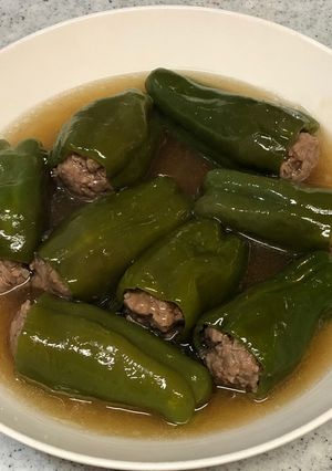 煮るピーマン肉詰め-レシピのメイン写真