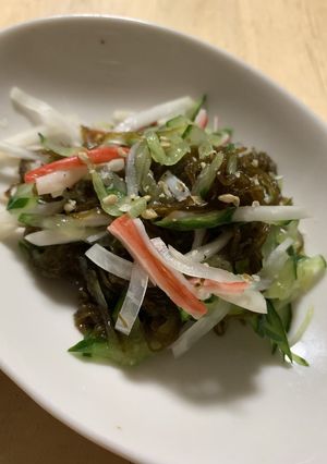 青じそドレでさっぱりもずくサラダ-レシピのメイン写真