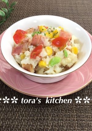 簡単☘️長芋とベーコンのカリカリサラダ-レシピのメイン写真