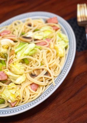 春キャベツのペペロンチーノ-レシピのメイン写真