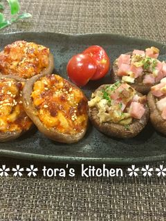 椎茸焼き☘️食べラーマヨ&ニンニク粒マヨ-レシピのメイン写真