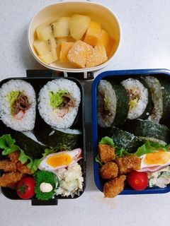 ☆高校生娘と私のお弁当☆17-レシピのメイン写真