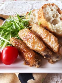 やみつきの味♡手羽中のこってり甘辛煮-レシピのメイン写真