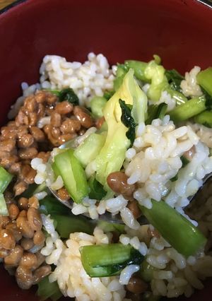 超簡単　わさび野沢菜納豆丼-レシピのメイン写真