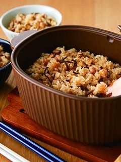 ANFI土鍋♪大豆と塩昆布の炊き込みご飯-レシピのメイン写真