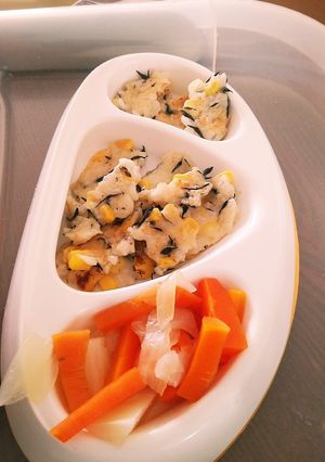 ひじき　コーン　おやき　離乳食-レシピのメイン写真