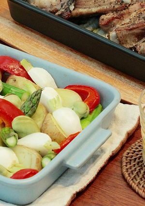グリル野菜のレモン味噌ディップ添え-レシピのメイン写真