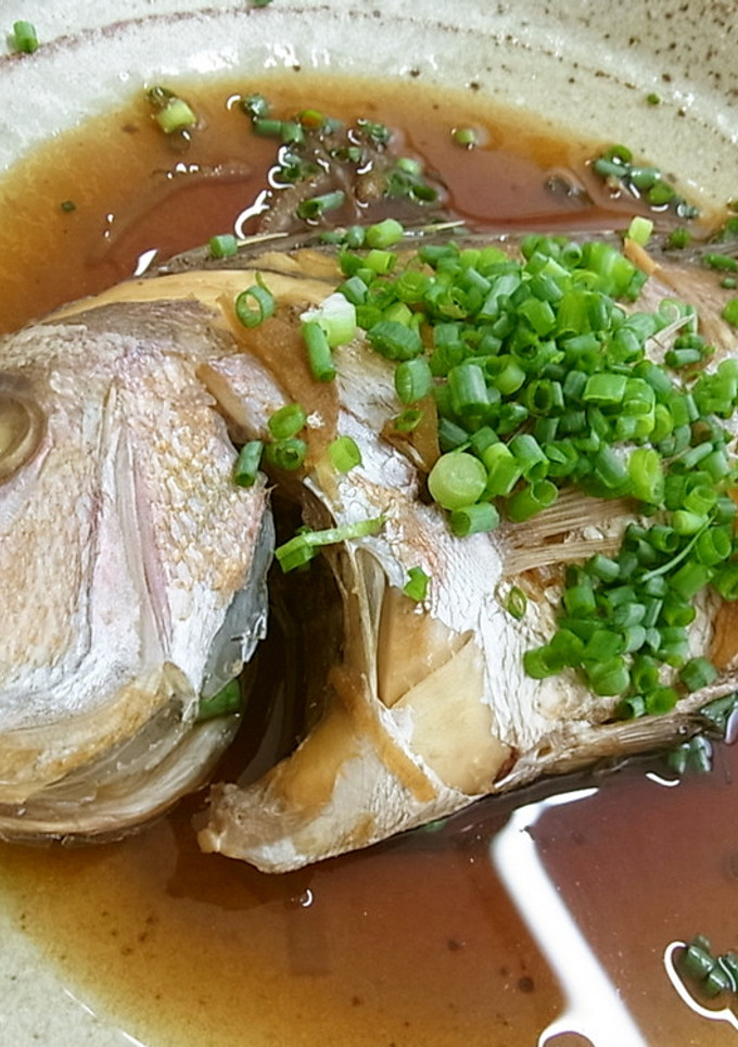 ねぎたっぷりまるごと真鯛の煮付け-レシピのメイン写真