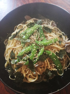 スナップエンドウの和風パスタ。-レシピのメイン写真