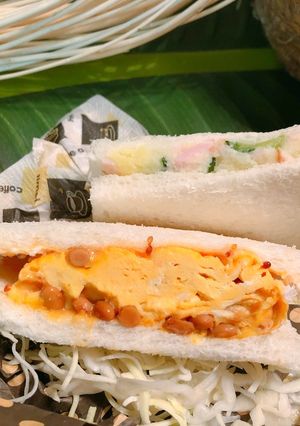 納豆オムレツサンド-レシピのメイン写真
