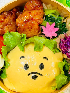 簡単キャラ弁☆プーさんオムライス弁当☆-レシピのメイン写真