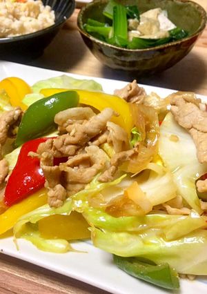回鍋肉❀カラフルパプリカ入り♪-レシピのメイン写真