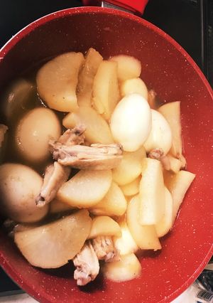 大根と手羽先と卵の煮物-レシピのメイン写真