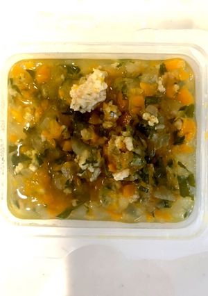 【離乳食 中期】お野菜たっぷり鶏そぼろ煮-レシピのメイン写真