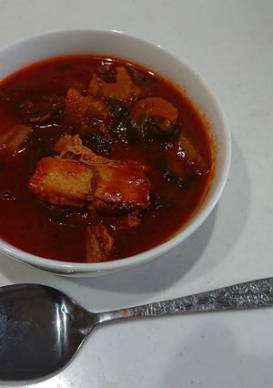 豚肉のあぶり焼きのトマトジュース煮込み-レシピのメイン写真