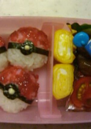 キャラ弁♪ポケモン♪モンスターボール-レシピのメイン写真