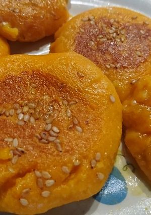 もちもち焼きカボチャ団子-レシピのメイン写真